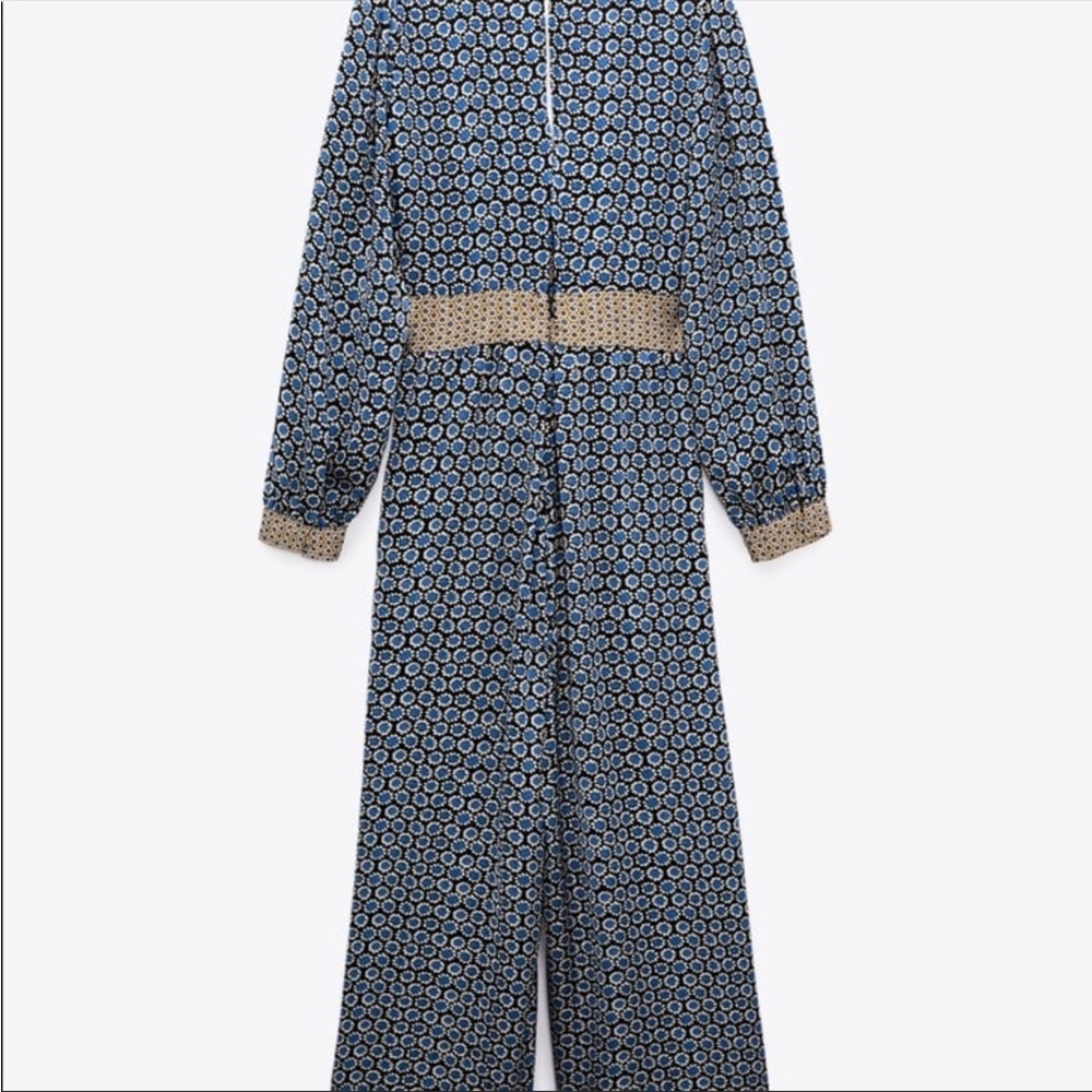 Sophisticated blue Zara jumpsuit - Picture 6 of 10